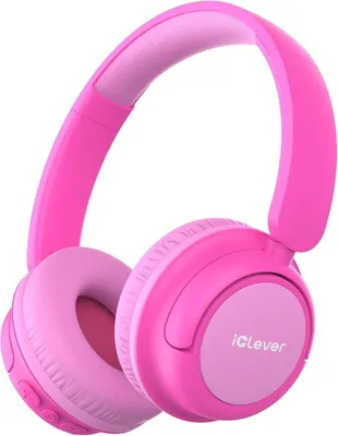Produktbild von iClever Bluetooth Kopfhörer Kinder, 60 Std Akku, 74/85 dBA Lautstärkebegrenzung, Over Ear, Bluetooth 5.4, Typ-C, Kabellos mit Mikrofon für TabletReise