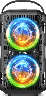 Produktbild von 80W Bluetooth Lautsprecher Party Box, 180W Peak Boombox mit 105dB Sound, Tiefer Bass, 4 Treiber, 2 Subwoofer, IPX5 Wasserschutz, 24h Akku, Lichter, EQ