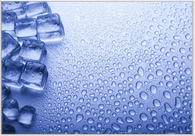 Produktbild von Wallario Wandbild Wassertropfen auf Glas, Größe: 70,30 x 100,30 cm, Poster mit weißem Kunststoffrahmen