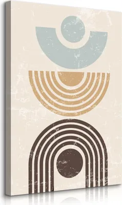 Immagine prodotto di Muralo su tela motivo geometrico ABSTRACTION boho per soggiorno br. 70cm x h. 100cm