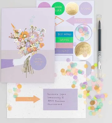 Produktbild von DIY Personalisieren Sie Ihre Blumenkarte - Blumenstrauß