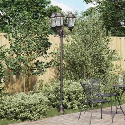 Immagine prodotto di vidaXL Lampada da giardino bronzo 57 x 49 x 241 cm Alluminio e vetro