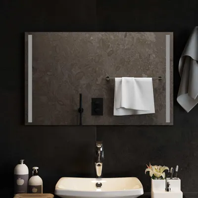 Obrázok produktu pre LED zrkadlo do kúpeľne, priehľadné, 80 x 50 cm, tvrdené sklo