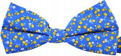 Produktbild von Teer Elegante Blaue Schleife mit Blumenmuster