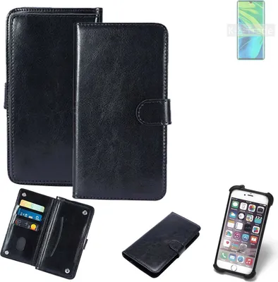 Produktbild von K-S-Trade 360° Hülle kompatibel mit Xiaomi Mi Note 10 schwarz Kunstleder Case BookCase WalletCase Kunstlederederhülle Handyhülle, Rundumschutz