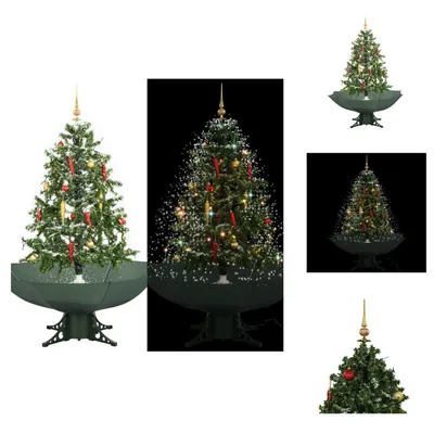 Produktbild von vidaXL Schneiender Weihnachtsbaum mit Schirmfuß Grün 140 cm -  Weihnachtsbäume