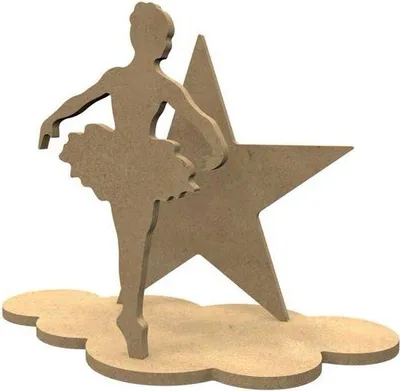 Image de Set en bois à compléter - ballerine et étoile