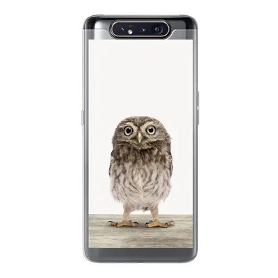 Produktbild von MuchoWow® Handyhülle Schutzhülle Hülle für Samsung Galaxy A80 Eule - Braun - Eulenküken - Kinder - Jungen - Mädchen Silikon Softcase Handy Hülle - Schutzdeckel