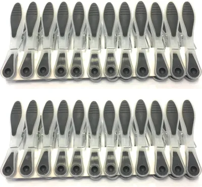 Produktbild von MSV Wäscheklammern Wäscheklammer Set mit Soft-Grip - UV beständig - Anthrazit - 24 Stück