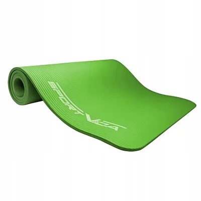Produktbild von Sportvida Fitnessmatte aus NBR mit Tragegurt. Rutschfeste Sportmatte 180x60x1 cm Grün