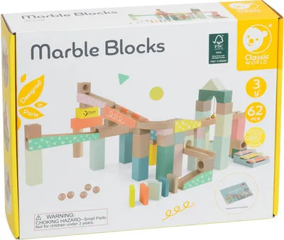 Obrázok produktu pre Stavebnica drevených koľají Classic World, 62dlg.