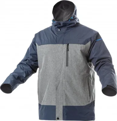 Produktbild von Högert  Technik - TANGER Herren Regenjacke Parka – wasserdicht 5000 mm, atmungsaktiv, leicht, mit Reflektoren, navy/blau - L