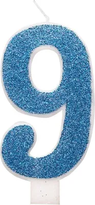 Produktbild von Kerze blau Zahl 9
