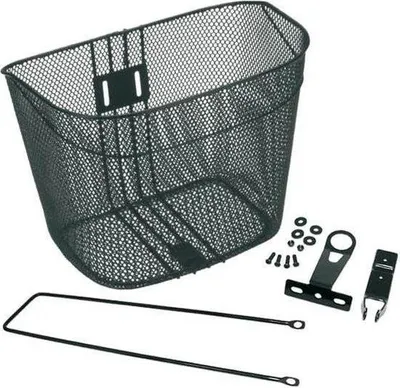 Produktbild von Famanu Fahrradkorb für Cruiserfahrräder - Schwarz, 34 x 25 x 27 cm