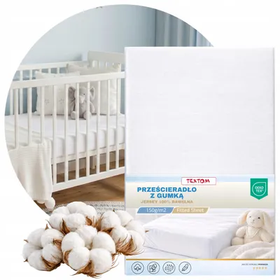Obrázek produktu pro Textom Dětské prostěradlo 70x140 cm s gumou bílé
