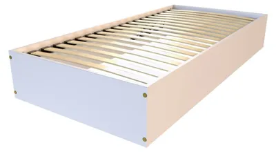 Immagine prodotto di Contenitore letto 90x200 - 1 posto in legno massello - Bianco