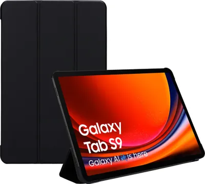 Produktbild von Mobiparts Tri Fold Samsung Galaxy Tab S9 FE Hülle Klapphülle - Schwarz