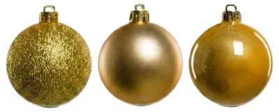 Produktbild von TrendLine Weihnachtskugeln bruchfest, langlebig Ø 6, 8 10 cm gold 26 Stück