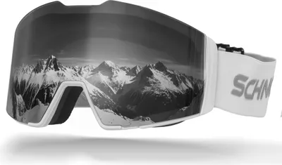 Immagine prodotto di Occhiali da sci Schnorr Edge White | Full REVO Silver specchiato, antiappannamento, UV400, cinturino 45 mm
