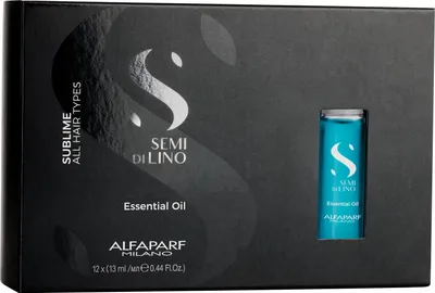 Produktbild von Alfaparf Milano Semi Di Lino Sublime Essential Oil glättendes Öl für Feinheit und Glanz des Haars 12 x 13 ml