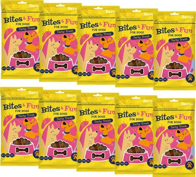 Obrázek produktu pro Akinu BITES & FUN Kuřecí kousky pamlsek pro psy 10 x 85 g
