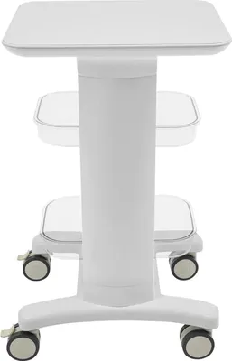 Immagine prodotto di Carrello medico mobile a 3 ripiani per clinica, con struttura in plastica, dotato di cassetti, capacità di carico: 50 kg, colore bianco