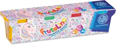 Obrázek produktu pro Masa plastyczna 4x100g Jednorożec Frutolina Astrafun