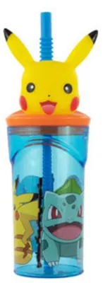 Obrázek produktu pro Pokémon - Pikachu hrnek na pití s brčkem - modrý