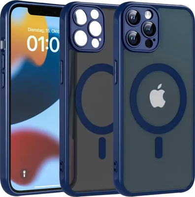 Immagine prodotto di Custodia magnetica per iPhone 12 Pro Custodia protettiva Magsafe Telaio in TPU antiurto forte anello magnetico, blu