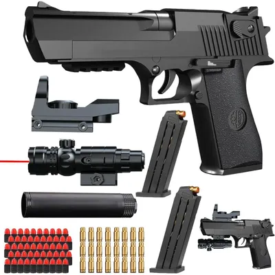 Produktbild von Spielzeugpistole Kinder Wüstenadler M1911 Schaumstoff-Blaster Schwarz 1:1