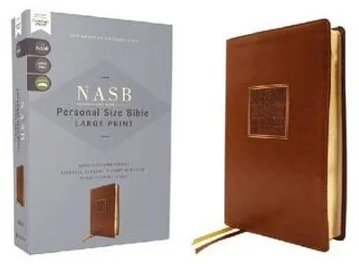Image de NASB, Personal Size Bible, Large Print, Leathersoft, Brown, Red Letter, 1995 Text, Comfort Print
