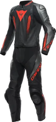 Zdjęcie produktu dla Dainese Laguna Seca 5 2-częściowy skórzany kombinezon czarny / antracyt / fluo-czerwony 58