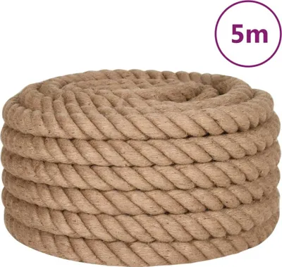 Image de vidaXL Corde de jute d'une longueur de 5 m et d'une épaisseur de 50 mm