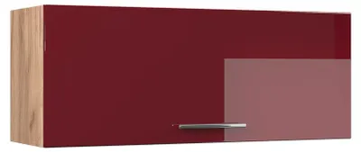 Image de Elément haut de cuisine Vicco Fame-Line Rouge bordeaux Haute brillance/Chêne de force doré 100cm, Model 61583