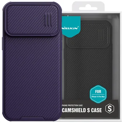 Zdjęcie produktu dla Nillkin Camshield S Case Etui Iphone 14 Pro Max Pancerny Pokrowiec Osłona Na Aparat Fioletowe