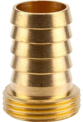 Imagen del producto de Conector para manguera, de una sola pieza, fabricado en latón, de 26,5 mm