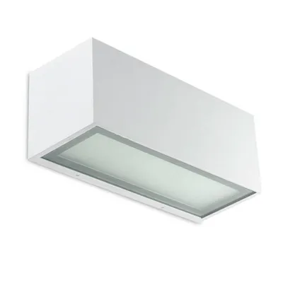 Zdjęcie produktu dla Lampa ścienna Lia, białe aluminium i szkło