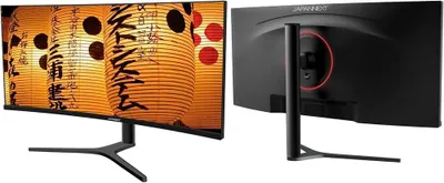 Produktbild von JAPANNEXT 86,4cm JN-IPS340UWQHD60C-C65W-HS curved UWQHD