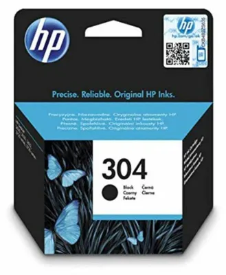 Produktbild von HP 304 Schwarz Original Tintenpatrone, Standard, Schwarz, Tinte auf Pigmentbasis, 4 ml, 1 Stück(e), 120 Seiten