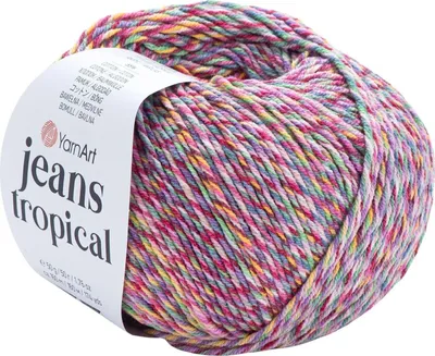 Produktbild von Yarn Art Jeans Tropical 621 Multi Strickgarn