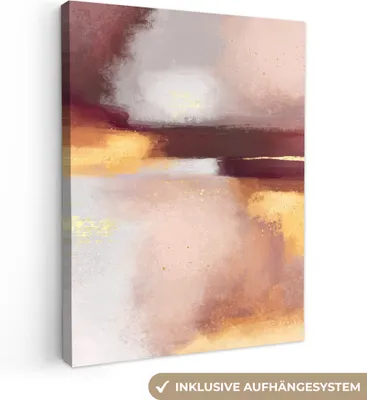 Obrázok produktu pre MuchoWow® - Obraz na plátne - Maľba - Abstraktný - Pastel, nástenná maľba, nástenné dekorácie obrazy obývacia izba, 60x80cm