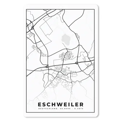 Produktbild von MuchoWow® Mauspad Mousepad Stadtplan - Eschweiler - Karte 18x27 cm - Mousepads - Maus Mat - Pad - Mausunterlage