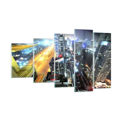 Produktbild von Bilder auf glas - Architektur Industrie Nacht Licht - 100x60cm - Glasbilder - Wandbilder - Kunstdruck - Wanddekoration aus Glas - Glas Bilder - Wandbild auf Glas - GEG100x60-2642