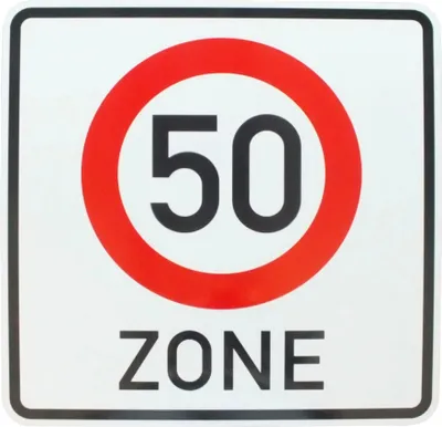 Produktbild von ORIGINAL Verkehrszeichen Nr.274.1-55 50 ZONE 60 x 60 cm Verkehrsschild Geschenk Geburtstagsschild Straßenschild Verkehrsschilder Strassenzeichen Geschwindigkeitsschild