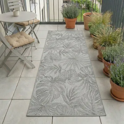 Immagine prodotto di Carpetsale24 Tappeto da Esterno Impermeabile e Resistente ai Raggi UV Ideale per Cucina Balcone Terrazza Giardino Soggiorno, Dimensioni: 80x250 cm