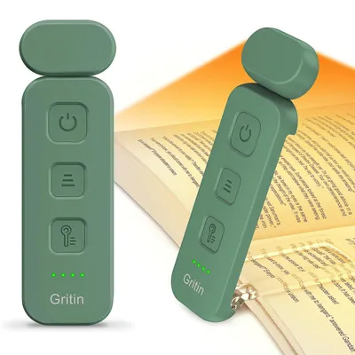 Productafbeelding van Clip-on Leeslamp, Oplaadbare Leeslamp met 7 LED's - Donkergroen