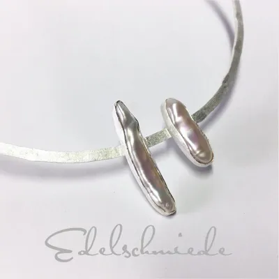 Produktbild von wundervolles Collier 925 Silber rhod mit Perlen - Unikat -