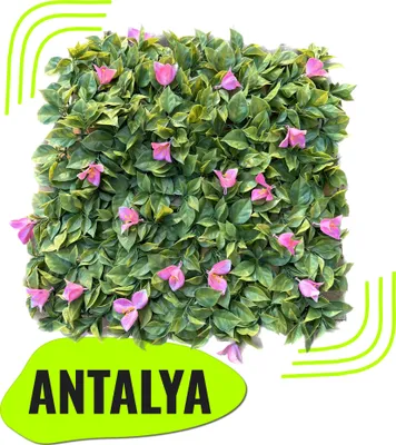 Produktbild von GeckoWall "ANTALYA" | Premium Rosa Tulpen Pflanzenwand | Gastronomie Blüten Blumenwand Wandverkleidung | Kunstpflanzen Wandmontage Wandpaneele