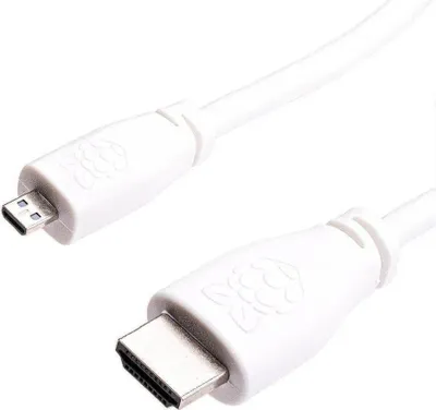 Zdjęcie produktu dla oficjalny kabel Raspberry Pi Micro HDMI, biały, 1,0 m