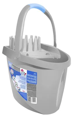 Produktbild von Eimer mit Auspresser 12l Bodenwischer Set Wischmopp Set mit Eimer Bodenwischer Putzset 42 x 32 x 25 cm
